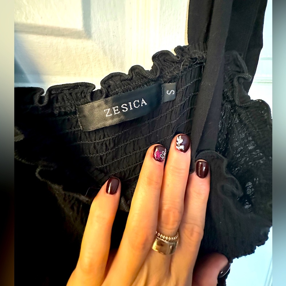 Black Zesica summer BOHO dress. Size small